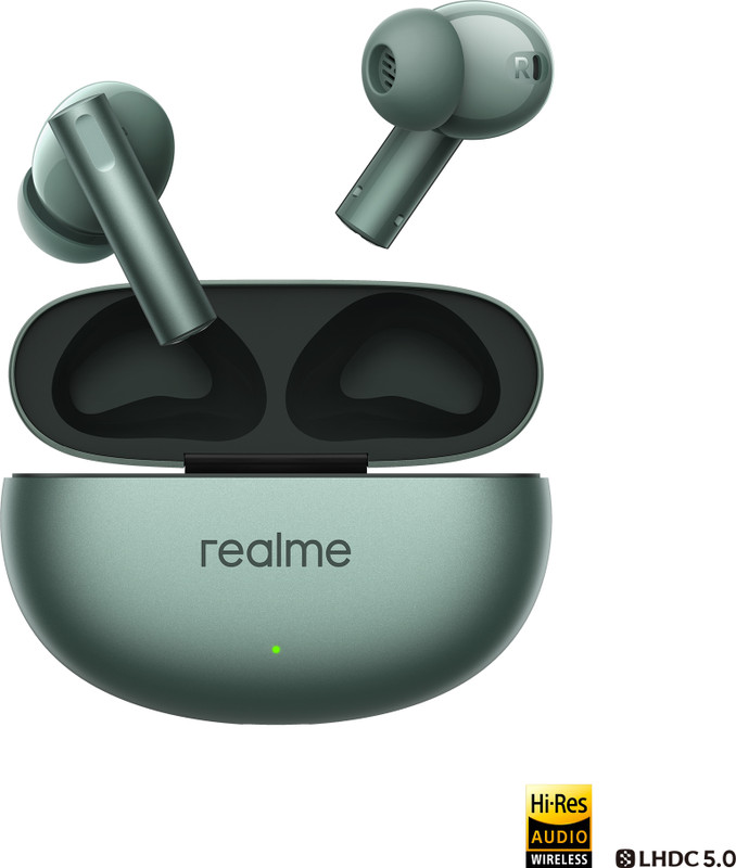 realme Buds Air 6 with 50dB ANC, 12.4mm Bass Driver, Hi-Res LHDC and 40 hours Playtime Bluetooth(Forrest Green, True Wireless)