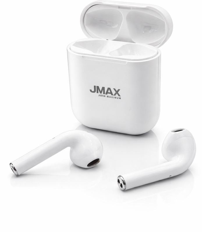 Jmax JM Tws | 20H Music |Clear Sound| 200mAh Case | 5H Talk Time Bluetooth Bluetooth(White, On the Ear)