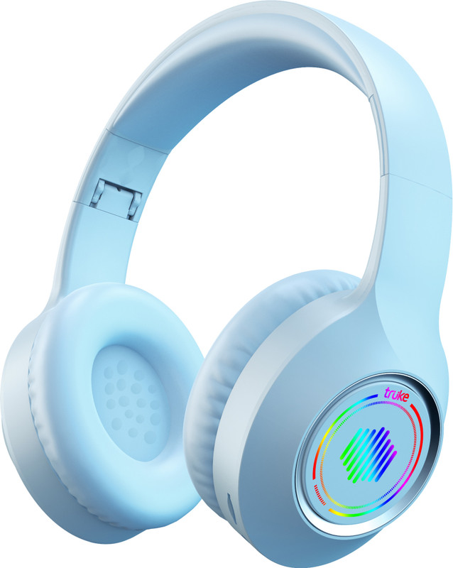 truke BTG 500 with 40mm Drivers, 10H of Playtime, Dual Pairing, Gaming Mode, ENC, 5.4v Bluetooth Gaming(Sky Blue, On the Ear)