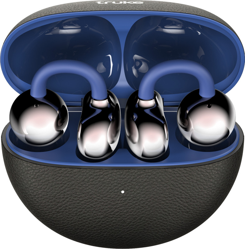 truke Truclips OWS Earbuds, 12mm Customized Drivers, 360 Spatial Audio, Quad Mic ENC, Bluetooth(Onyx Blue, True Wireless)