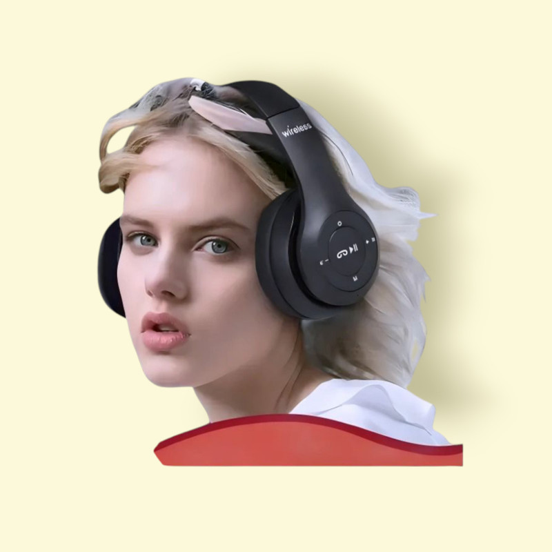 house of common Over-Ear Bluetooth Headset for Gamers with Resonant Strong Bass_AZ Bluetooth & Wired(Black, On the Ear)