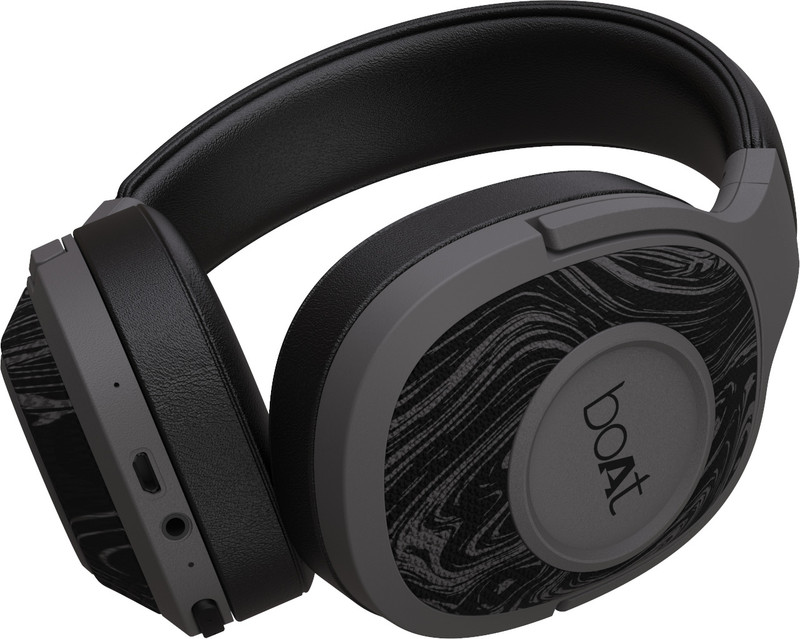 boAt Rockerz Plus 550, Customizable Earcups,100H Battery,Stream Ad Free Music via App Bluetooth(Black Psyche, On the Ear)