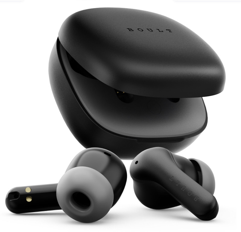 Boult K10 50H Battery, 4 Mic ENC, 45ms Low Latency, Dual Master, Touch Control, 5.4v Bluetooth(Pure Black, True Wireless)