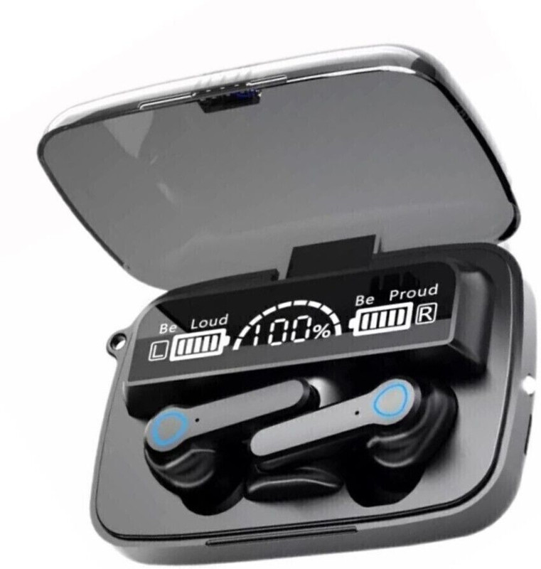 Omphalos Buds_M19 with 42 hours battery Fast Charging TWS Bluetooth(Black, True Wireless)