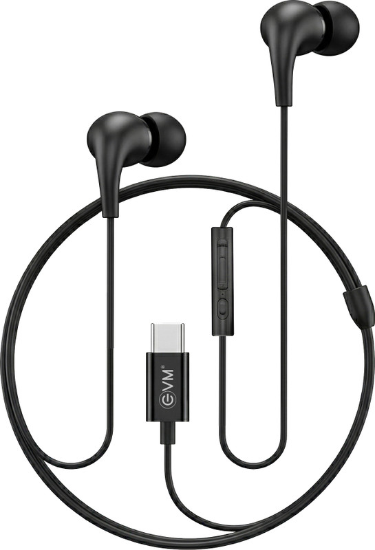 EVM Type-C Earphones [New Launch] Hi-Res Audio, Mic | Noise Isolation | Android iOS Wired(Black, In the Ear)
