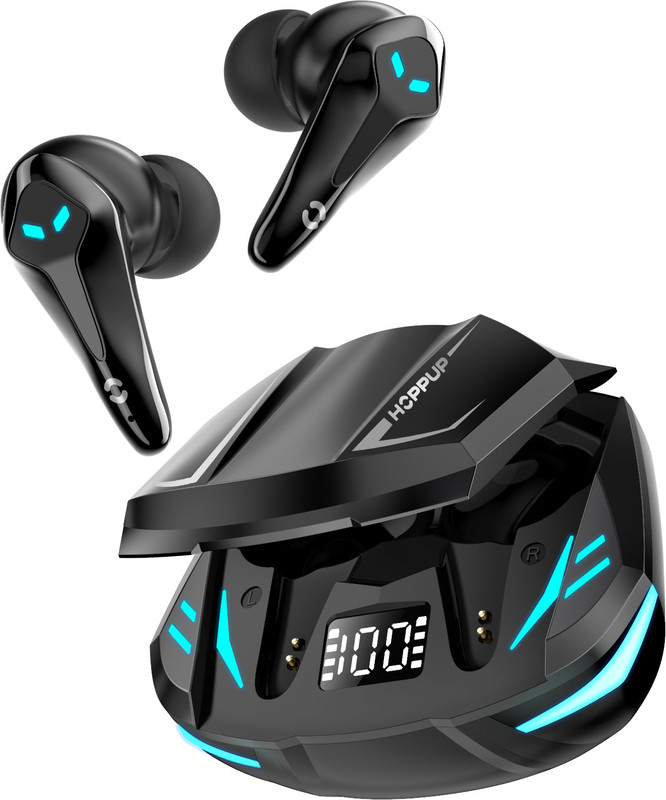 HOPPUP Predator Xo3 Gaming Earbuds with 35MS Low Latency, 13MM DRIVERS & 50H PlayTime Bluetooth(Black, True Wireless)