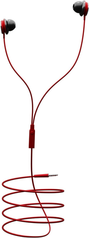 IAIR in-Ear Wired Earphone with Mic,3.5mm Audio Jack,Soft Silivon Ear Tips- Red Wired(Red, In the Ear)