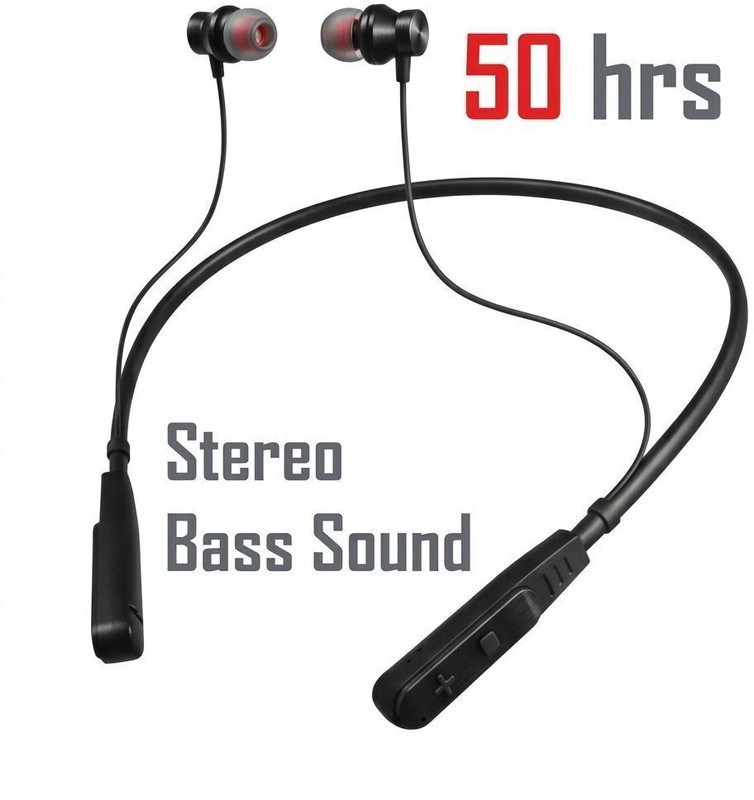 Campher 235 Neckband Bluetooth Headphone Earphone Wireless Type C Bluetooth(Black, In the Ear)