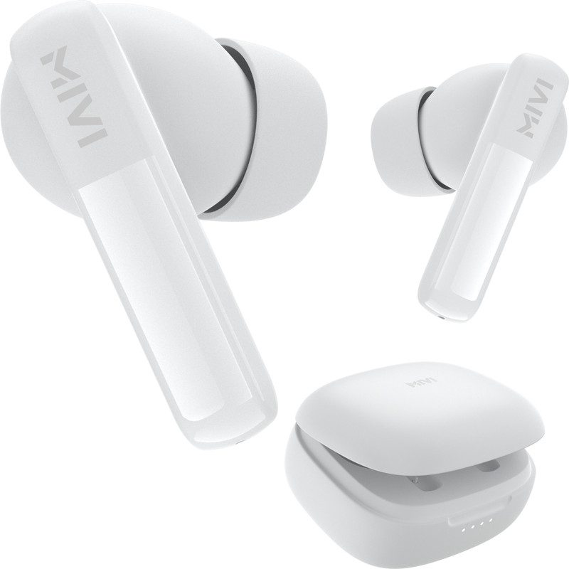 Mivi Duopods K2, 40Hrs PT, HD Call, Fast Charging, 50ms Latency,IPX4, Voice Asst.5.3v Bluetooth(Ivory, True Wireless)