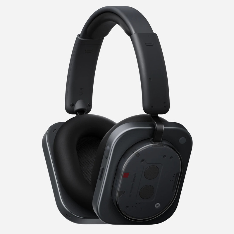 Nothing Headphone(1) 42dB ANC| Dual Device| Hi-Res+LDAC|40mm Driver|Sound by KEF Bluetooth & Wired(Black, On the Ear)
