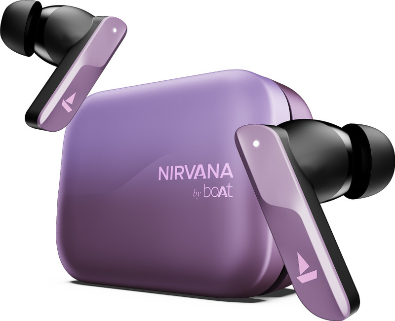boAt Nirvana X TWS(2025 Launch),Dual Drivers by Knowles,Hi-Res Audio LDAC,App Support Bluetooth(Smoky Amethyst, True Wireless)