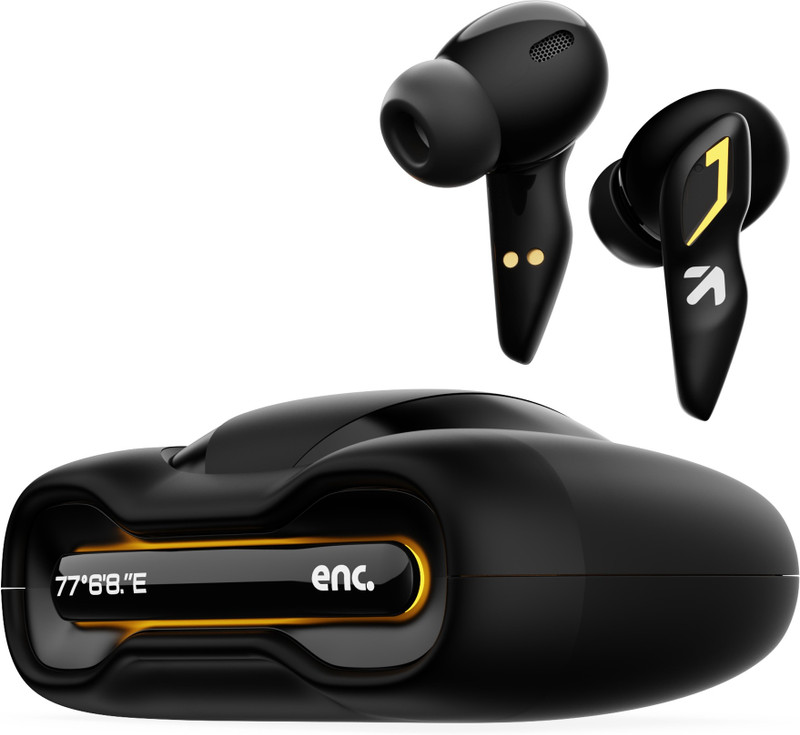 Astra True Wireless Earbuds with Quad Mic ENC, 48Hrs Battery, 5.3v Bluetooth, Made in India (Black Gloss)