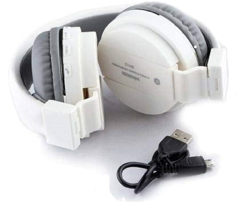 Glatoxi FOLDABLE WIRELESS BLUETOOTH HEADPHONE Bluetooth(White, Grey, On the Ear)