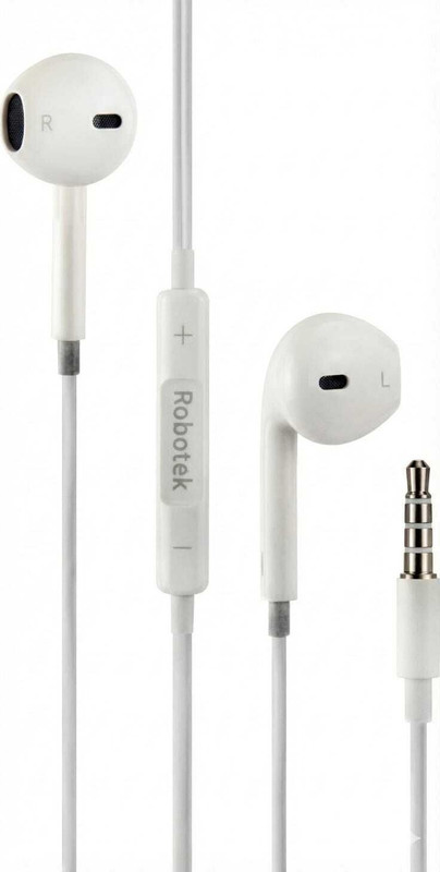 Robotek HF-Y51 Wired Earphones with Mic, Deep Bass, Noise Isolation & Clear Voice Call Wired(White, On the Ear)