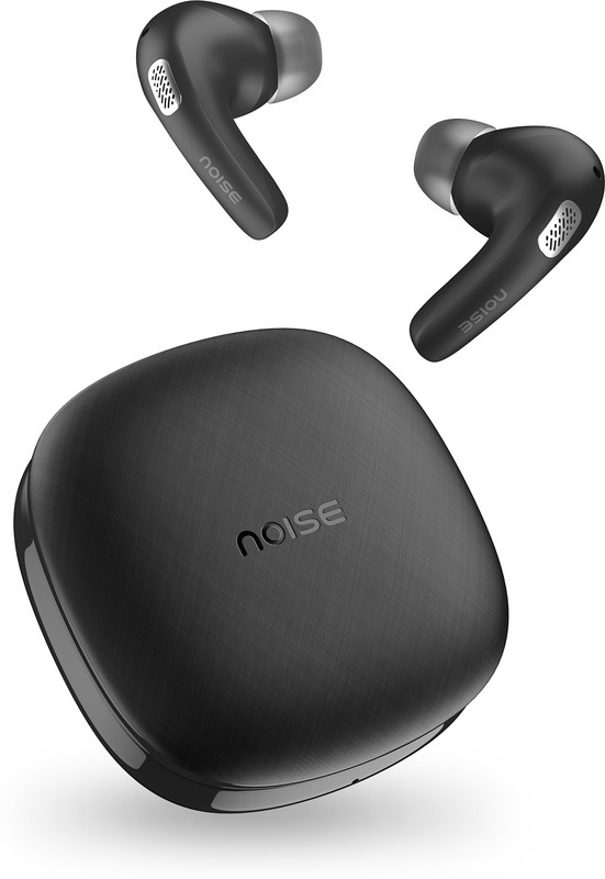 Noise Buds E1 (New Launch) 35H Playtime, Quad mic ENC, Hyper Sync, Low Latency, BTv5.3 Bluetooth(Charcoal Black, True Wireless)
