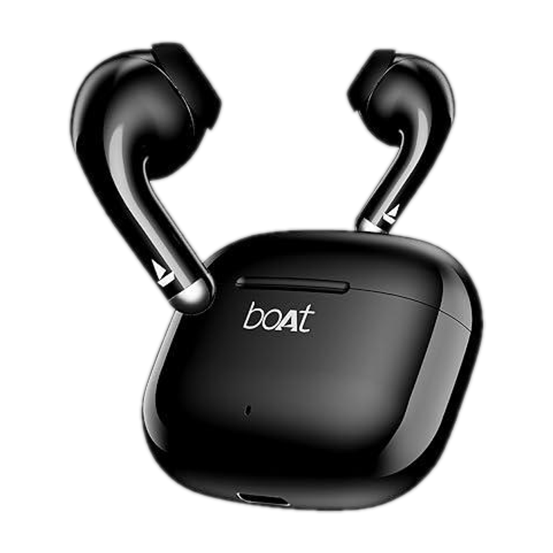 boAt Airdopes 101v2, Flex Fit Tips,13mm Drivers, Stream Ad Free Music via App Support Bluetooth(Pitch Black, True Wireless)