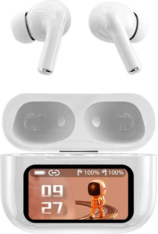 TOUCH 18 LCD Smart Touch Screen Bluetooth Display Bluetooth(White, In the Ear)