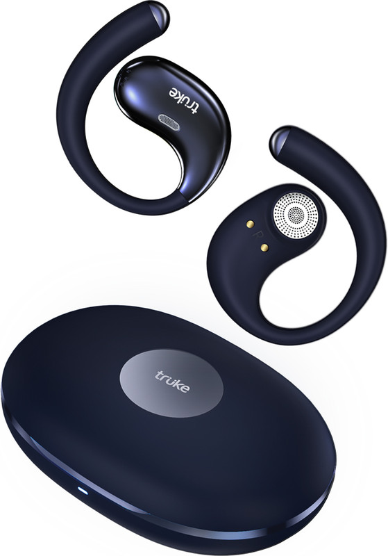 truke ResonanceX OWS w/ 70H Playtime, 24-bit Spatial Audio, 16mm Drivers, Dual Pairing Bluetooth(Indigo Blue, In the Ear)