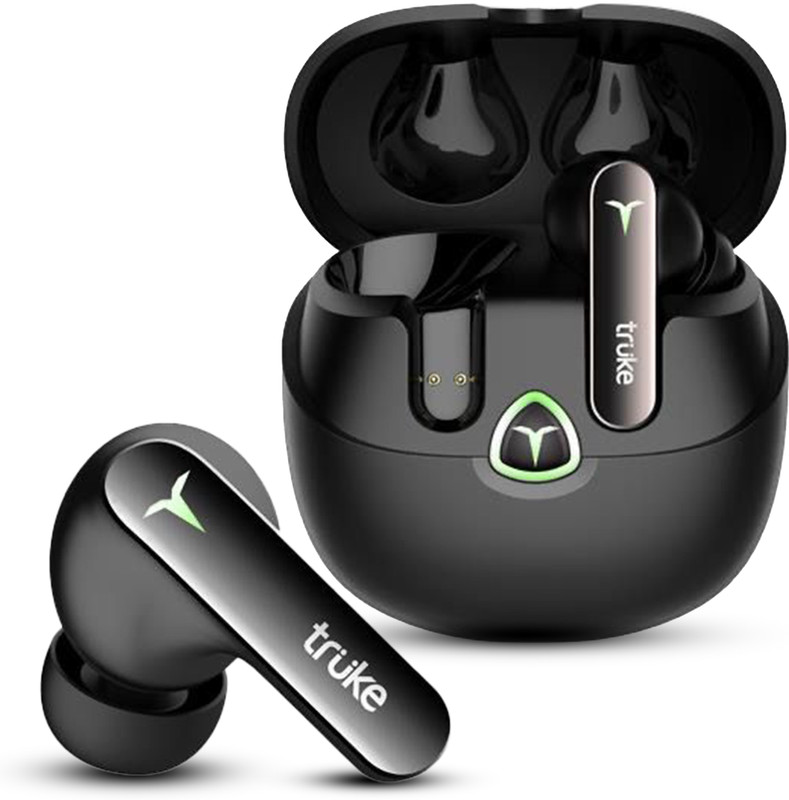 truke BTG Flex buds with Dual Pairing, 60Hrs Battery, HIFI DSP Audio,4Mic,ENC,5.4v Bluetooth(Sunset Black, True Wireless)