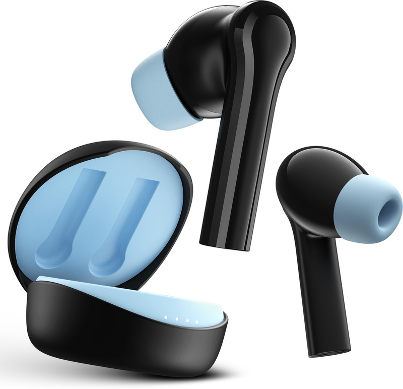 Mivi Duopods K2, 40Hrs PT, HD Call, Fast Charging, 50ms Latency,IPX4, Voice Asst.5.3v Bluetooth(Black, True Wireless)