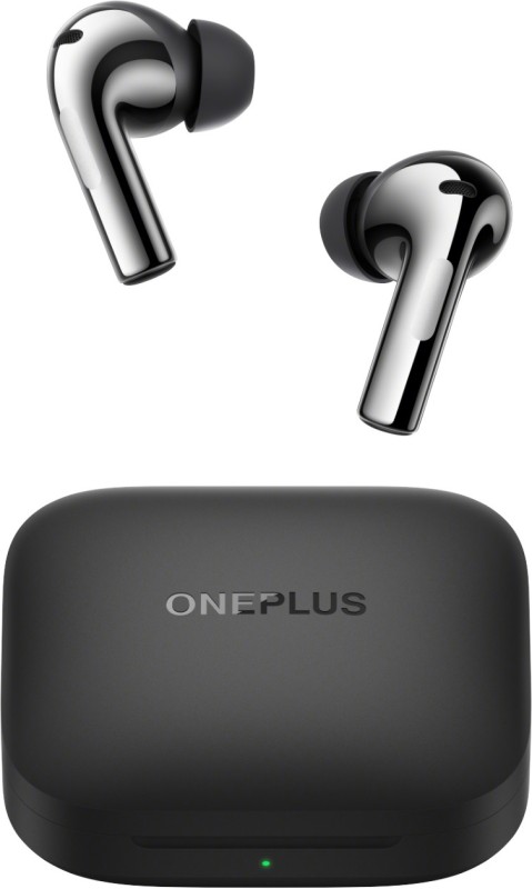 OnePlus Buds 3 TWS, in Ear Earbuds with Sliding Volume Control and 49dB ANC Bluetooth Headset(Metallic Gray IN, True Wireless)