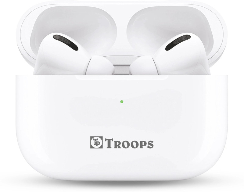 TP TROOPS TWS Wireless Bluetooth Ear buds, Inbuilt Mic, Earbuds with 45H Playtime Bluetooth(White, True Wireless)