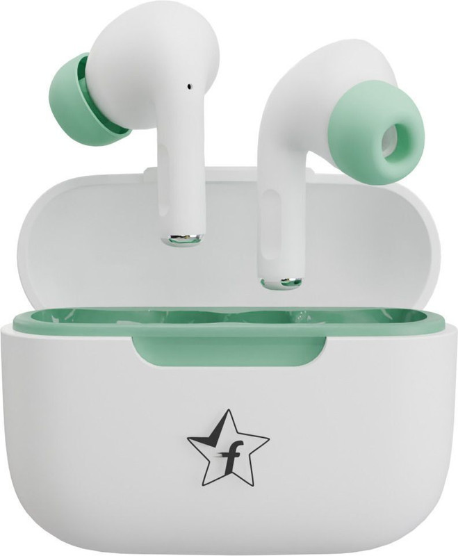 Flipkart SmartBuy FT-201 TWS 24Hrs Playtime, BT5.3, 10mm Drivers, Made In India Bluetooth(Aqua White, In the Ear)