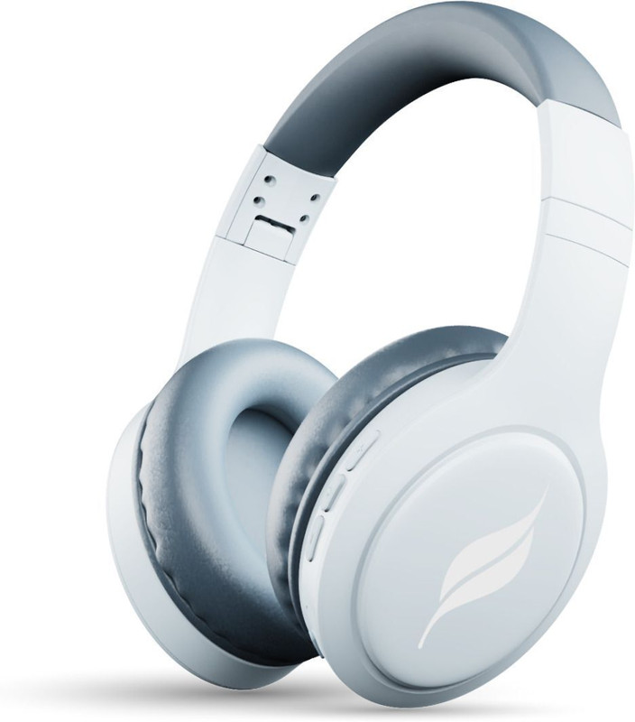 Leaf Bass Pro Headphone, AI SOUND App, 50H Playtime, 40mm Driver, IPX5, BT v5.3 Bluetooth & Wired(Aqua Grey, On the Ear)