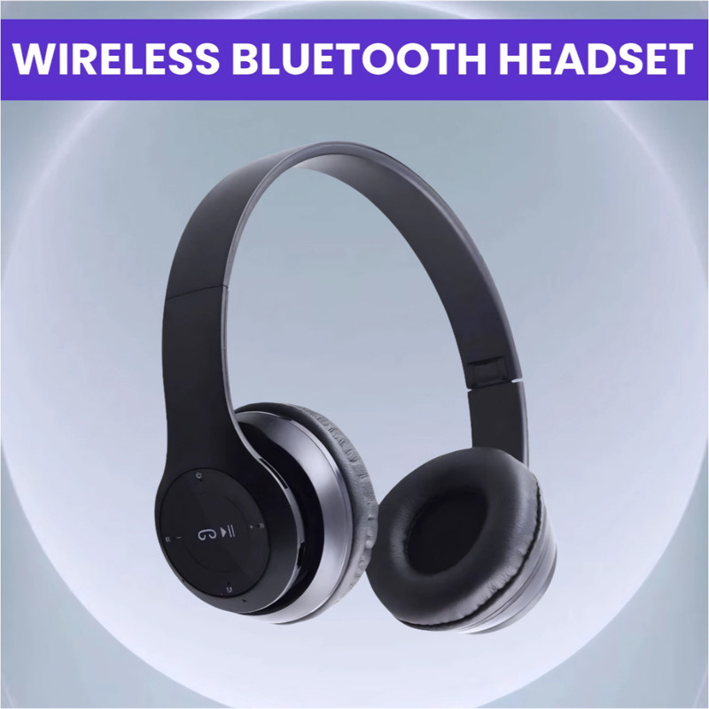 TWS Portable Wireless Headphones featuring Plasma Bass Mode_TH Bluetooth & Wired(Black, On the Ear)