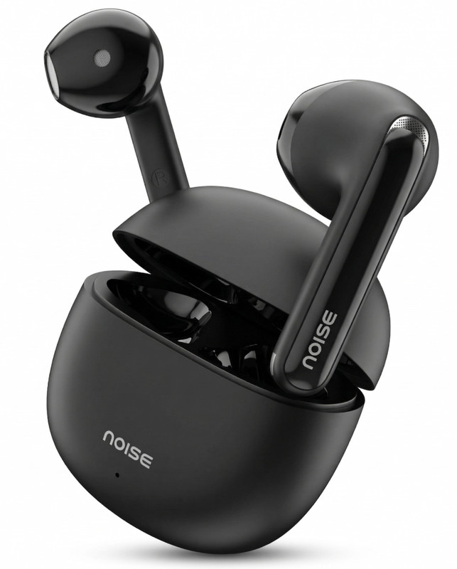 Noise Buds Mini with 13mm Drivers BT v5.3, Low Latency, 40Hr Playtime Quad-Mic ENC Bluetooth(JET Black, True Wireless)