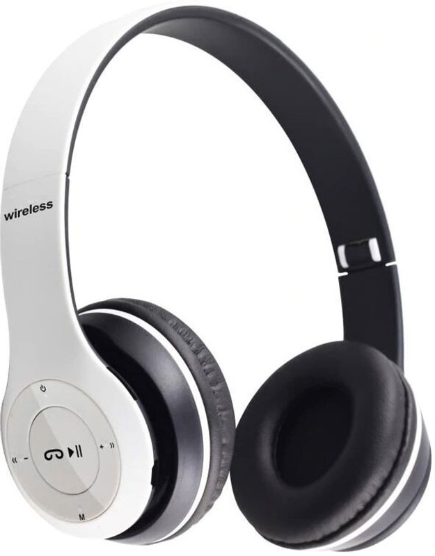 Techpunch SPORTS PORTABLE HEADPHONE WITH BLUETOOTH & AUX CONNECTED FOR ALL DEVICE Bluetooth & Wired(White, On the Ear)