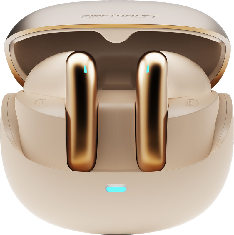 Fire-Boltt Aero Fit TWS Earbuds, Custom EQ Profiles, 50H Battery, Quad Mic ENC, BT 5.4 Bluetooth(Silk Gold, True Wireless)