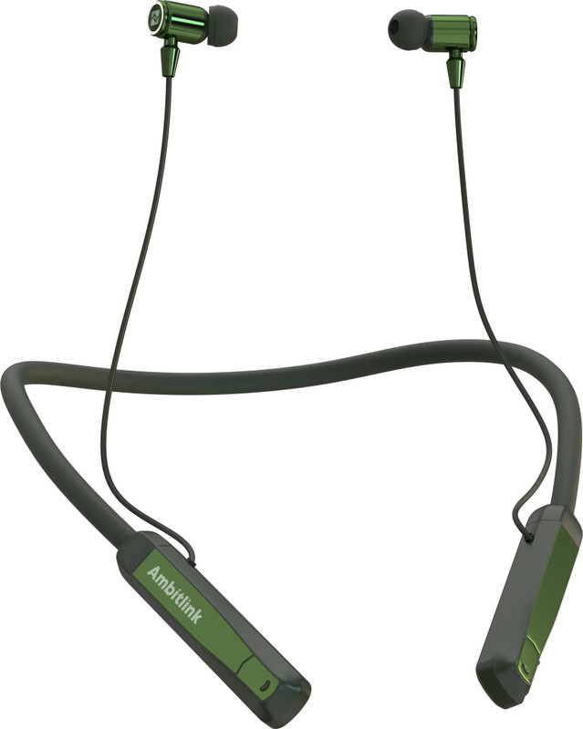 Ambitlink ALNB100C|100 Hours*ENC, Magnetic On\Off, EQ Modes, Vibration Alert Bluetooth(Green, In the Ear)