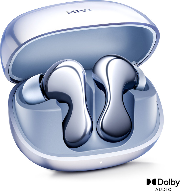 Mivi Superpods Immersio, 60Hrs PT, Dolby Audio, Quad Mic, 3D HD Audio, Fast Chg 5.4v Bluetooth(Crystalline Blue, In the Ear)