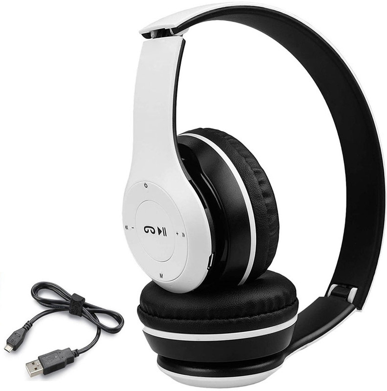 G2L BEST BUY Over Ear Thumping Bass Sound Lightweight Headphone 10 Hour Playback Bluetooth(White, On the Ear)