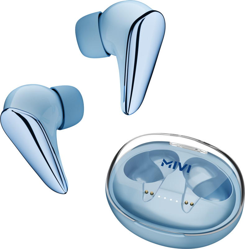 Mivi DuoPods Tune ,70H, 3D Soundstage, AI-ENC, BT v5.3 with AAC earbuds Bluetooth(Arctic Blue, True Wireless)