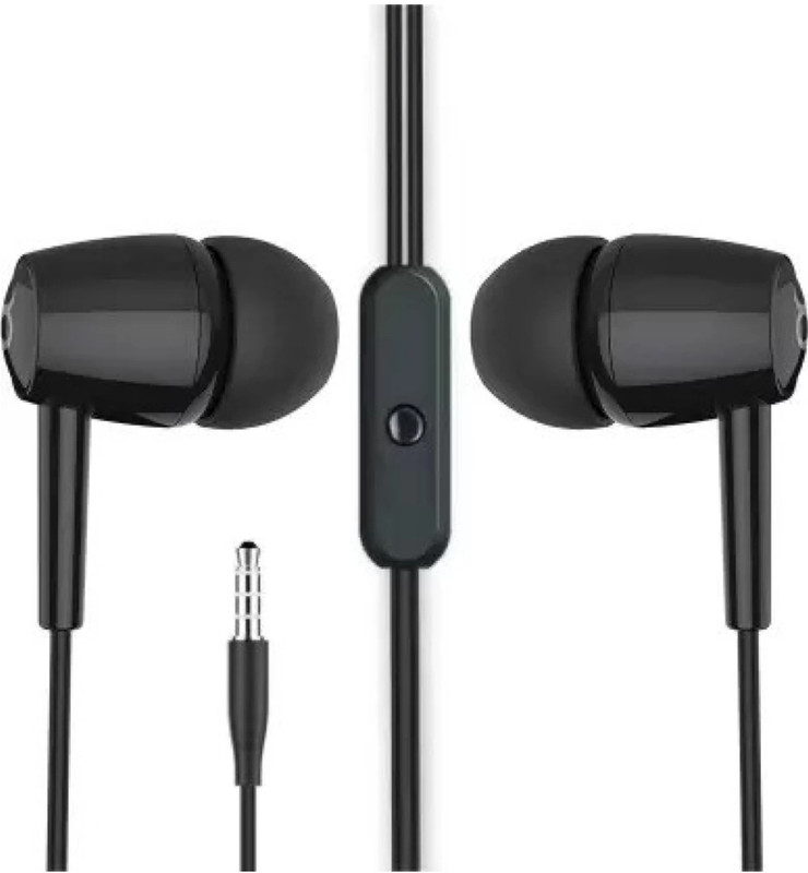 Vingajoy Disco Bass (Buy 1 Get 1 Free) Wired Headset(Black, In the Ear)