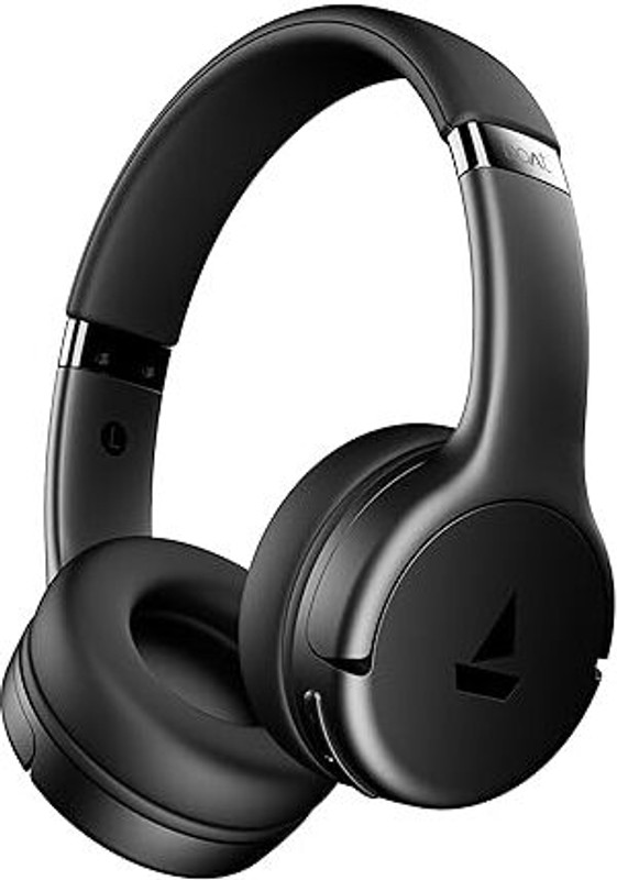 boAt Rockerz 411,40H Battery, 40ms Latency, Stream Ad Free Music via App, BT v5.4 Bluetooth(Active Black, On the Ear)