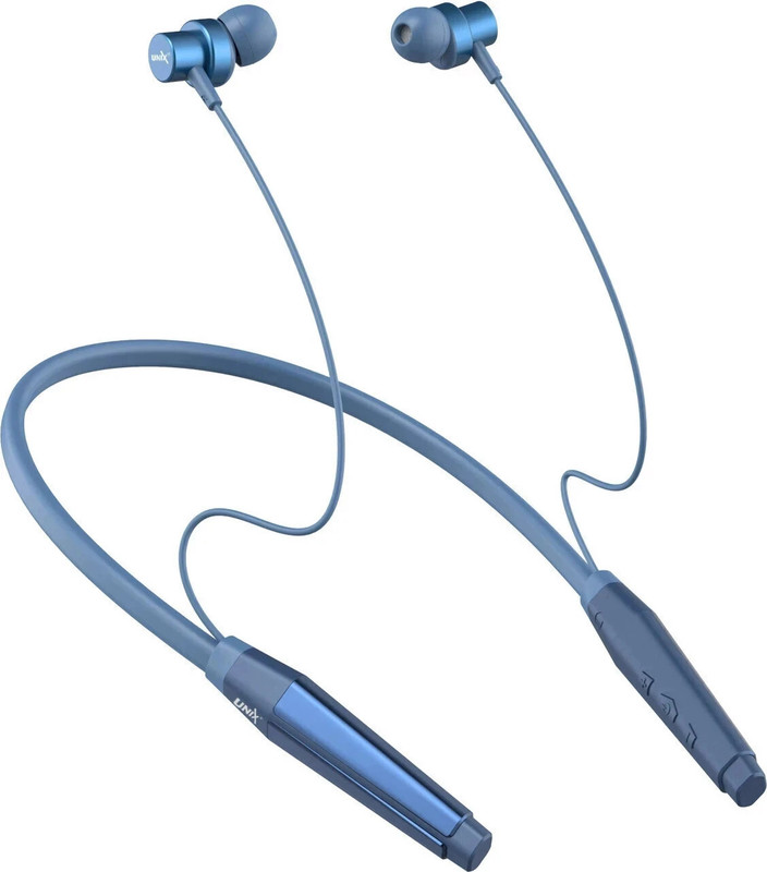 Unix Sapphire 100 Hours,Type C Fast Charging,Magnetic Instant On/Off,EQ,Neckband Bluetooth(Blue, In the Ear)