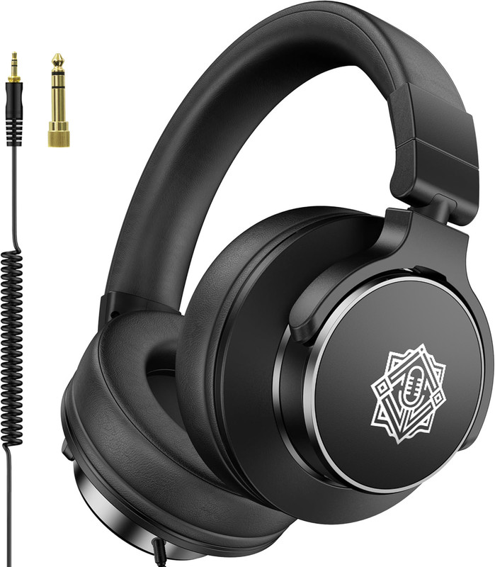 Digimore D-190 Professional Studio/DJ Headphones with 3.5mm & 6.35mm Connector (Over Ear) Wired(Black, On the Ear)