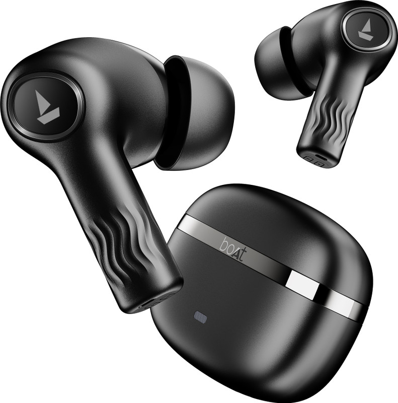 boAt Nirvana Ion with 120 Hours Playback & Crystal Bionic Sound by Hifi DSP 5 Bluetooth(Charcoal Black, True Wireless)