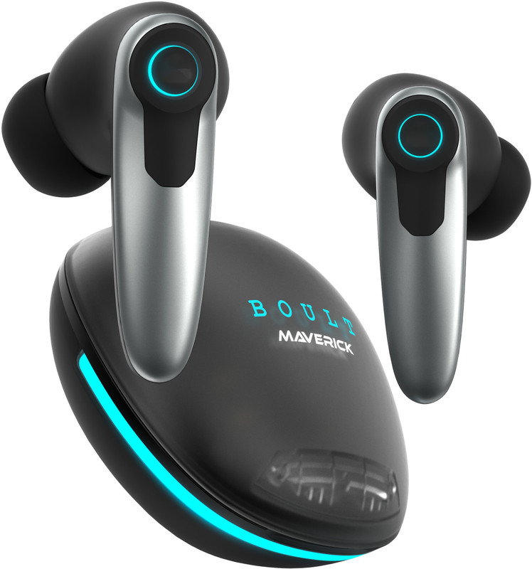 GOBOULT Maverick with 4 Mic ENC, 35H Battery, Low Latency Gaming, 5.3v Bluetooth(Black, True Wireless)