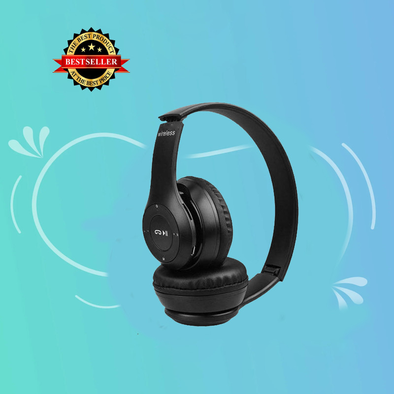 TABARET Newly Bluetooth Headphone Built in Microphone for Calling, 1.5 Meter Cable Bluetooth(Black, On the Ear)