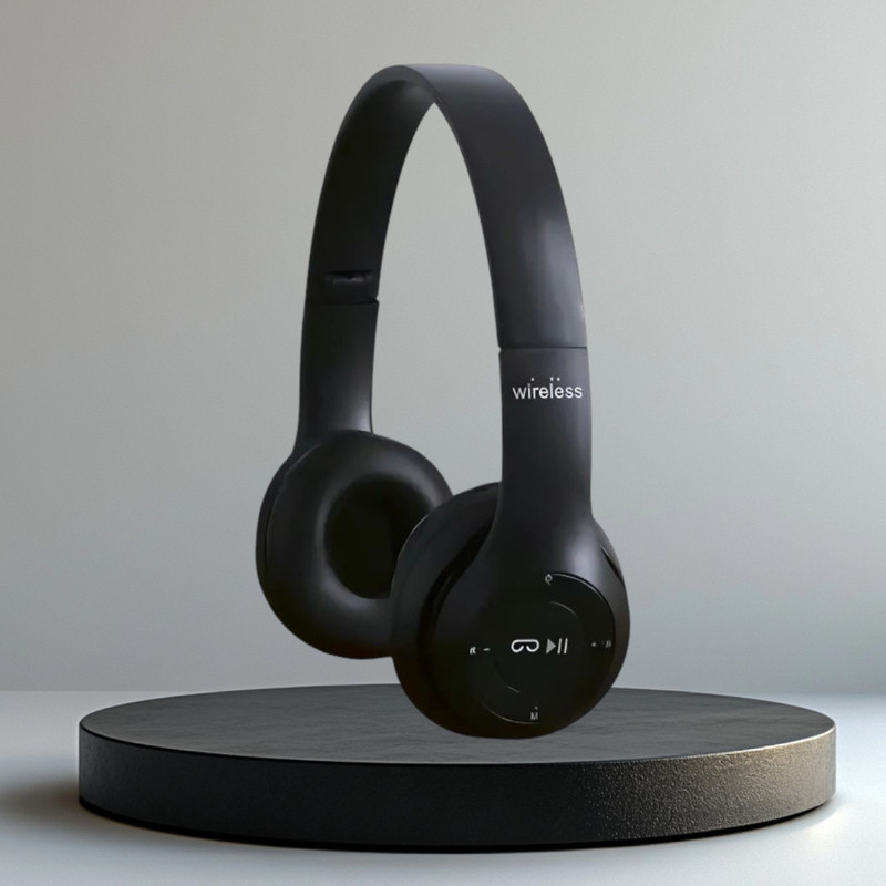 AIZINA Travel-Ready & Noise-Isolating Headphones with Mic & Long Life_MF Bluetooth & Wired(Black, On the Ear)