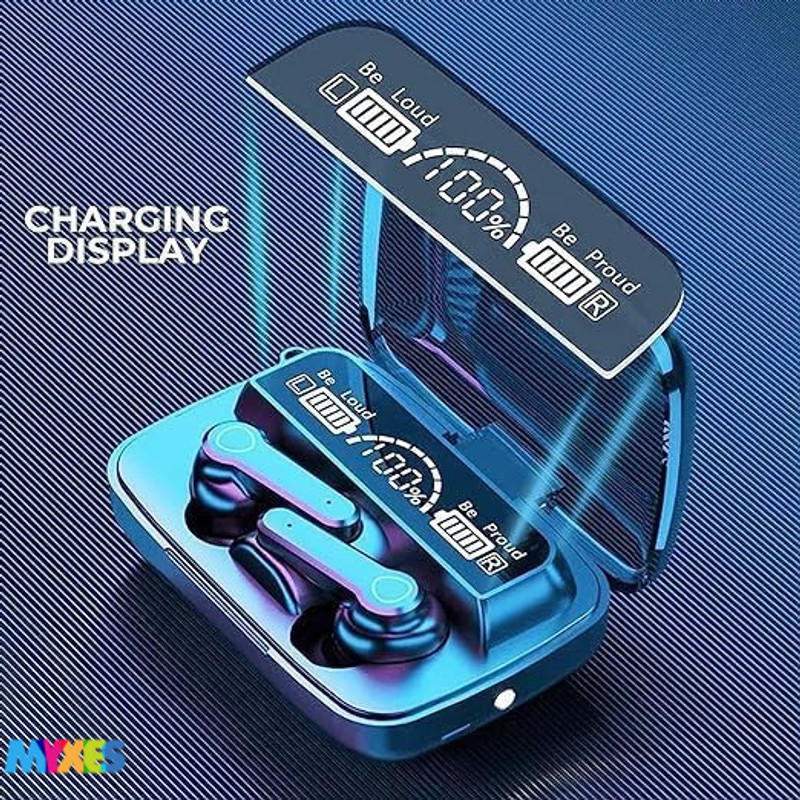 myxes M19 True Wireless Earbuds Powerful Bass ,Smart Touch Control LED Display M150 Bluetooth(Black, True Wireless)