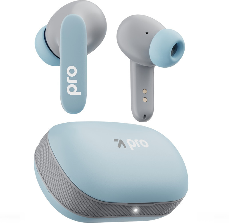 GOBOULT Y1 Pro with 4 Mic ENC, 60Hrs Battery Life, Fast Charging, 5.3v Bluetooth(Powder Blue, True Wireless)