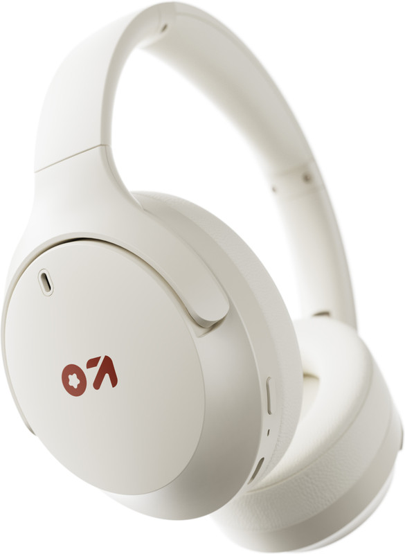 GOBOULT Q 70Hr, ENC Mic, 40mm Bass Boosted Drivers, 4EQ Modes, 5.4v Bluetooth & Wired(Beige, On the Ear)