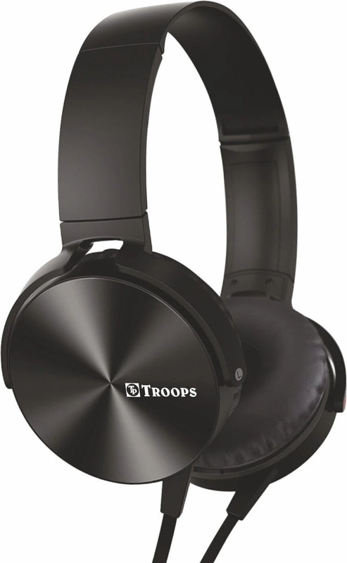 TP TROOPS TP-7040 Headphone With Extra Bass High Definition Sound Wired(Black, On the Ear)