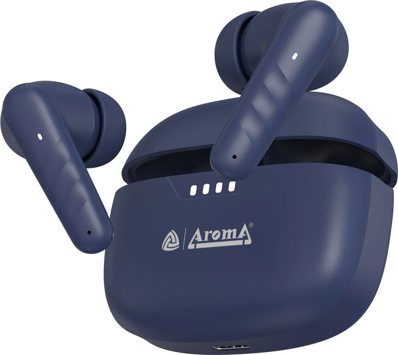 Aroma NB126 Blaze 32dB Active Noise Cancellation 60H* Fast Charging Earbuds Bluetooth(Raging Blue, True Wireless)