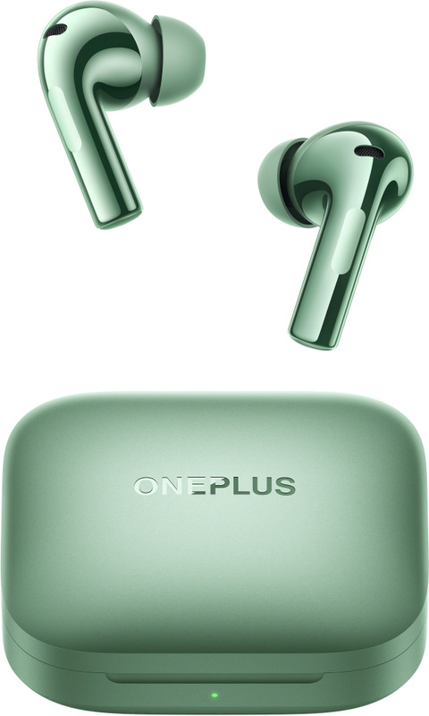 OnePlus Buds 3 TWS, in Ear Earbuds with Sliding Volume Control and 49dB ANC Gaming Bluetooth(Minty Green, True Wireless)